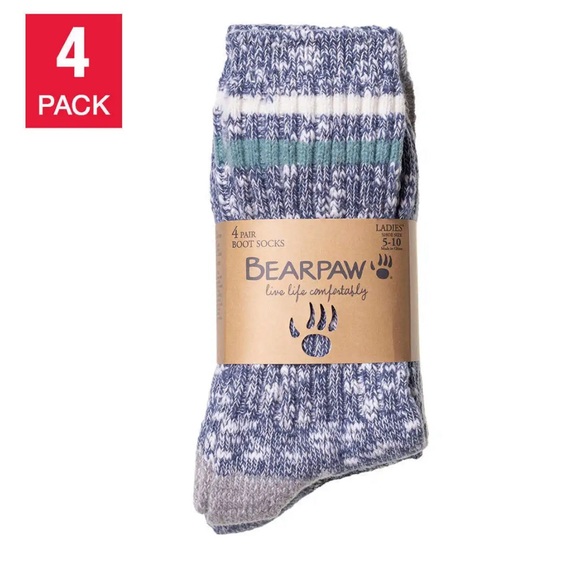 Bearpaw Boot Socks - 4 Pack - Picture 1 of 2